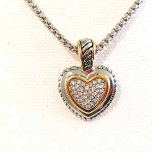Brighton heart necklace with Swarovski crystals.